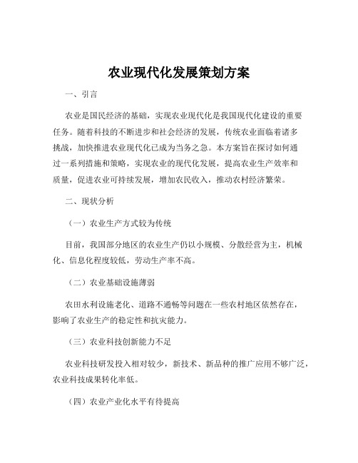 农业现代化发展策划方案