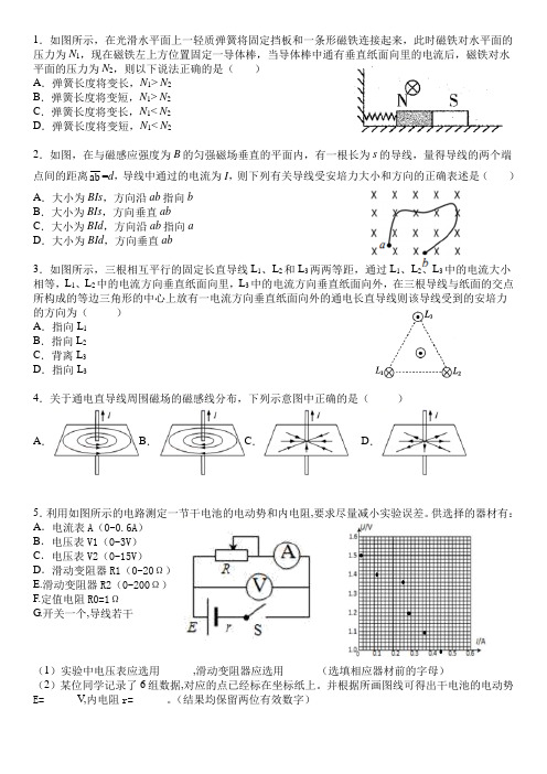 安培力专题训练