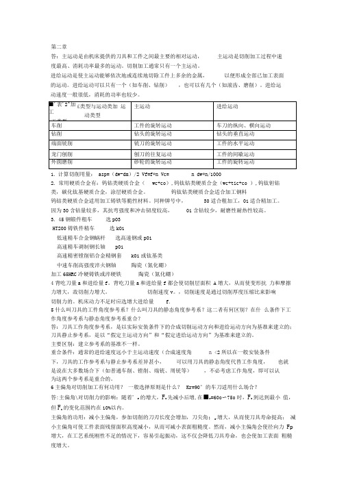 最全机械制造技术基础(刘英版)答案完整版.doc