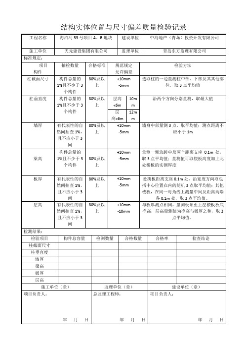 结构实体检测记录表