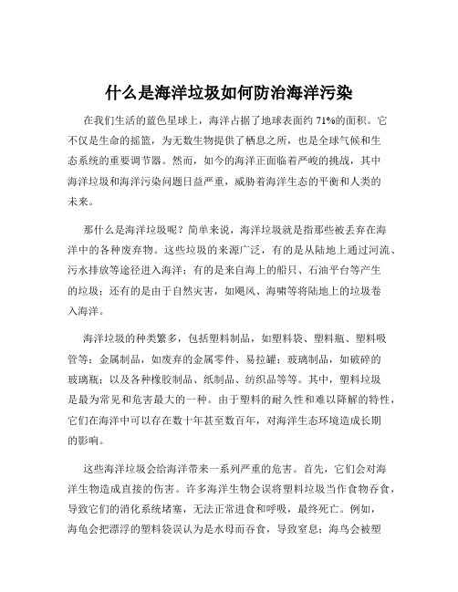 什么是海洋垃圾如何防治海洋污染