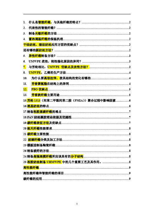 2014高技术纤维试题