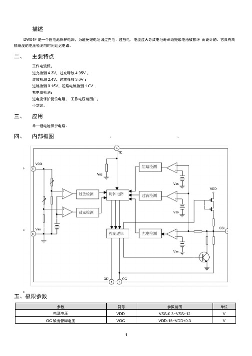 DW01F(锂电池保护IC)