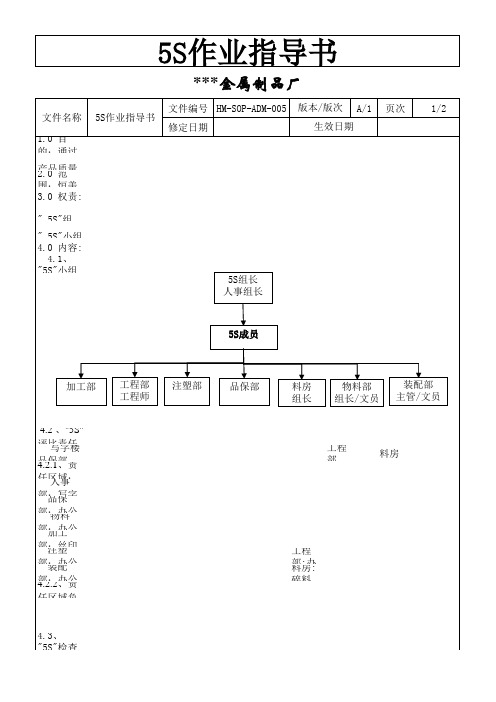 5S车间作业指导书