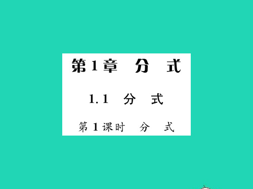 2022八年级数学上册 第1章 分式1.1 分式第1课时分式习题课件 (新版)湘教版