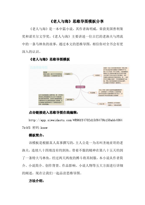 老人与海思维导图模板分享