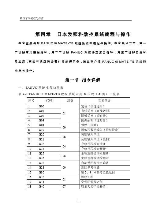 数控系统的编程与操作-FANUC-0i-MATE-TB