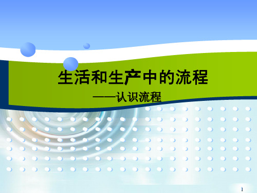 高一下学期通用技术苏教版必修2第二单元1.生活和生产中的流程