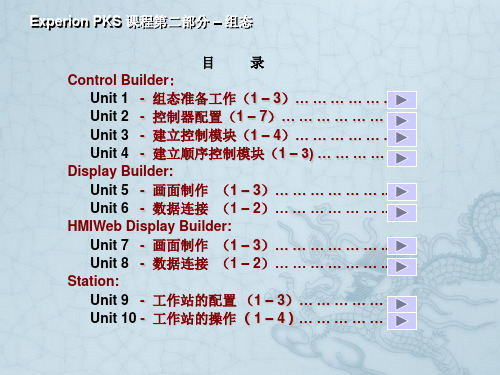 Experion pks 系统详细中文组态