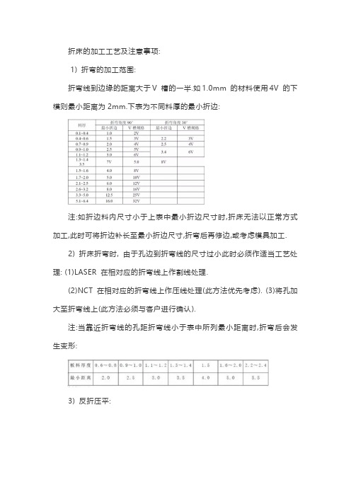 折弯加工工艺的几个注意事项!