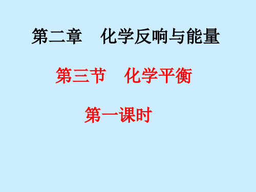 高中化学化学平衡第一课时优秀课件