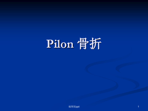 Plion骨折ppt课件