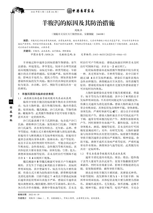 羊腹泻的原因及其防治措施