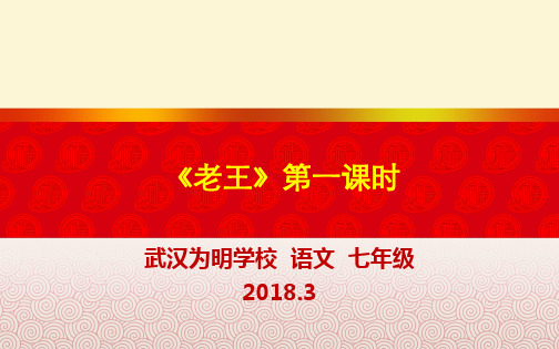 部编人教版七年级语文下册：老王(第一课时)精品课件