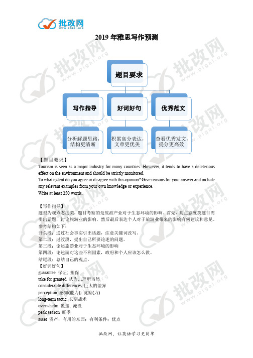 2019年雅思写作预测13