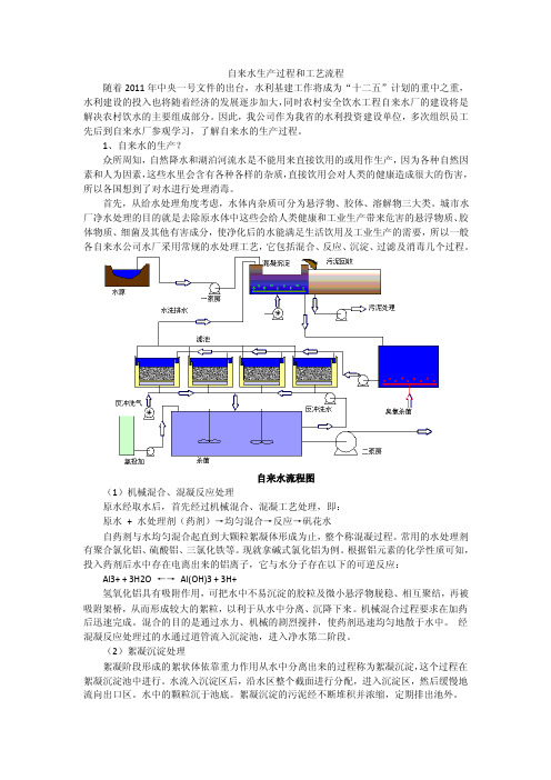 自来水生产过程和工艺流程