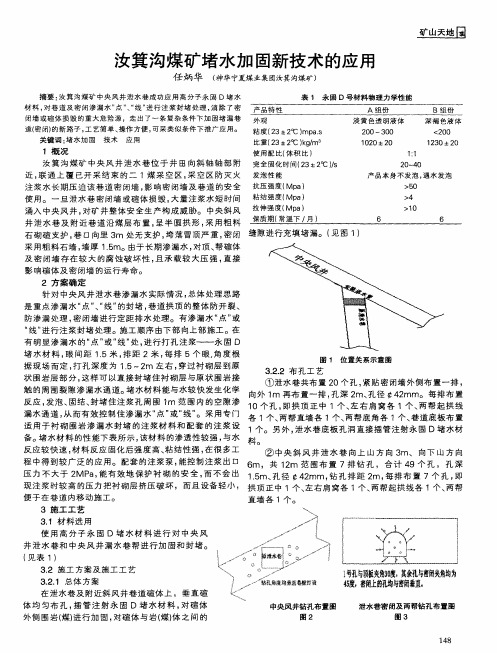 汝箕沟煤矿堵水加固新技术的应用