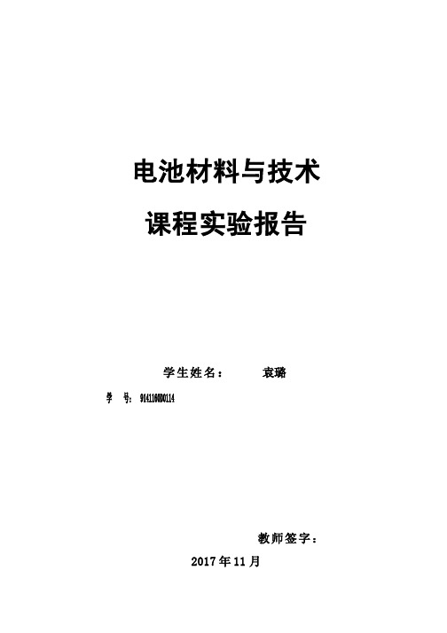 电池材料实验报告