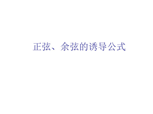 高一数学正余弦的诱导公式2