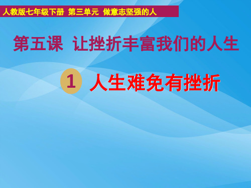 人生难免有挫折ppt优秀课件28 人教版