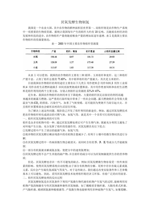 玉米秸秆生物制氢