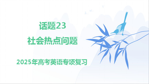 话题23+社会热点问题+课件+2025届高考英语专项复习