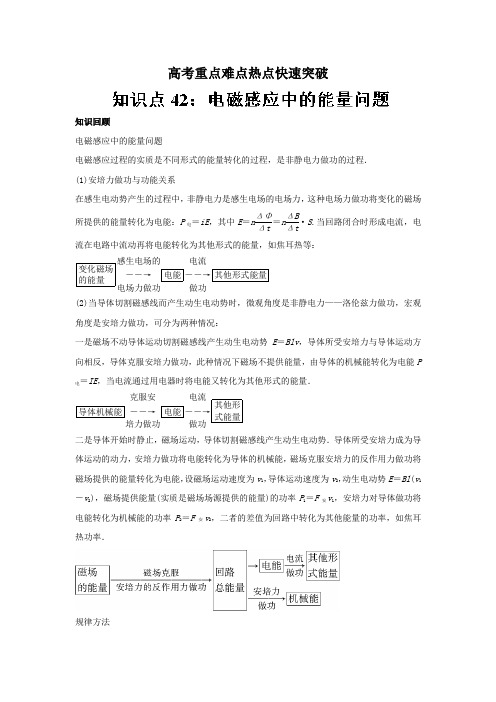 高考专题42 电磁感应中的能量问题-高考物理一轮复习专题详解 Word版含解析