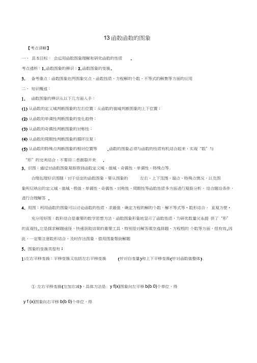 (完整word版)2019年高考数学专题13函数函数的图象理