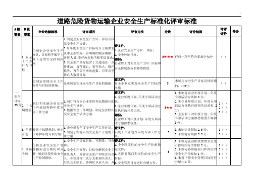 道路危险货物运输集团公司安全生产规范标准化评审规范标准