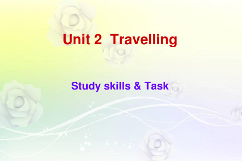 江苏省东海县横沟中学八年级英语下册 Unit 2 Travelling Study skills Task课件