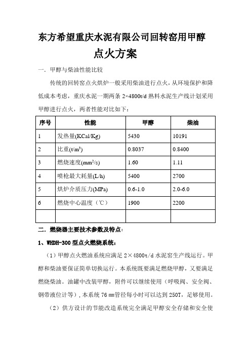 甲醇点火方案解析