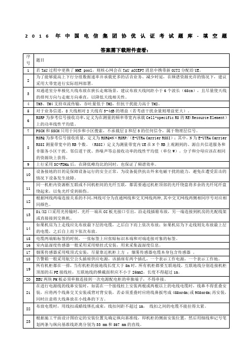 中国电信集团协优认证考试题库判断题含答案