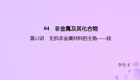 高考化学总复习 04 非金属及其化合物(12)无机非金属材料的主角—硅(1) 新人教版