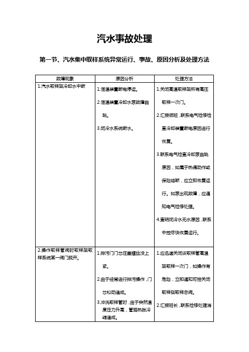 教材汽水事故处理部分