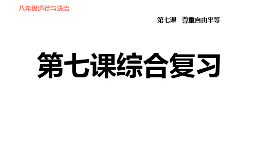 人教版道德与法治八年级下册 第七课 尊重自由平等 综合复习课件