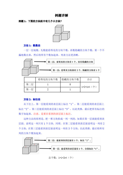 一年级数学数方块个数练习大合集