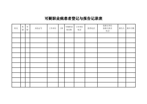 卫生监督协管表格模板