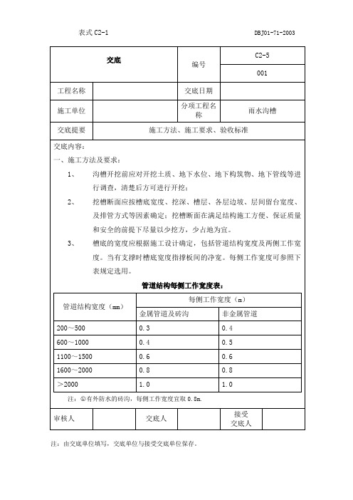 排水工程全套技术交底