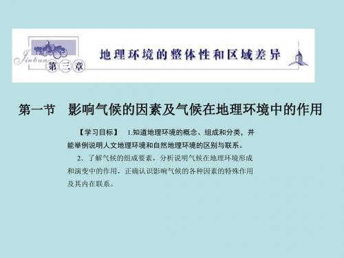 《影响气候的因素及气候在地理环境中的作用》PPT优秀课件1 中图版