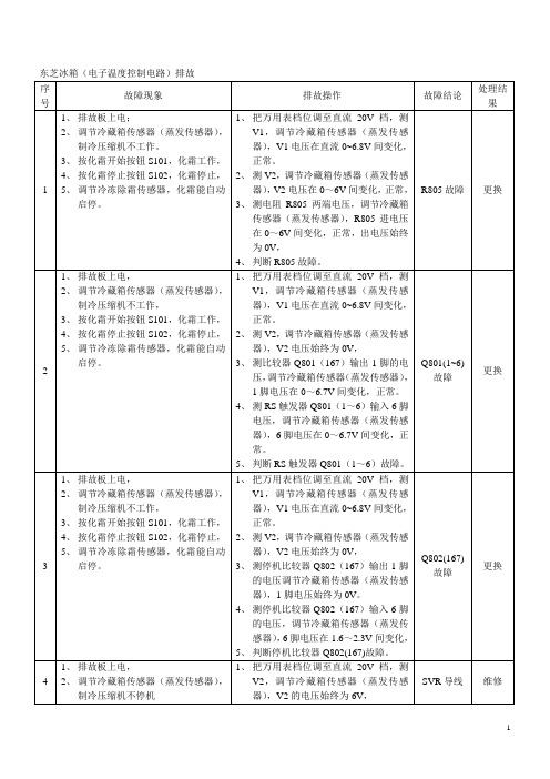 东芝冰箱排故