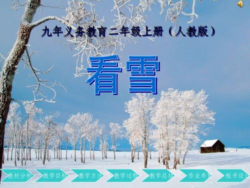 人教版二年级上《看雪》课件