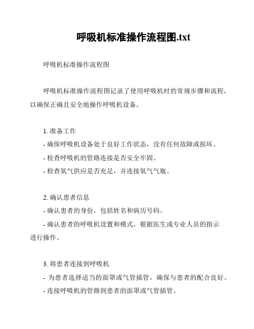 呼吸机标准操作流程图
