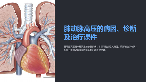 “肺动脉高压的病因、诊断及治疗课件”