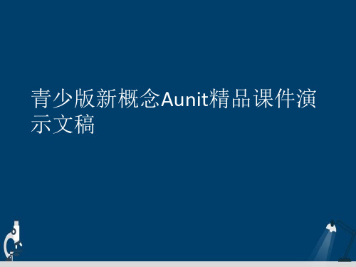 青少版新概念Aunit精品课件演示文稿