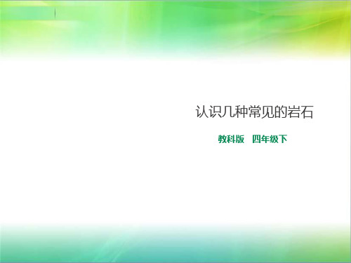 教科版小学科学四年级下册科学课件4.2认识几种常见的岩石｜(共31张PPT)