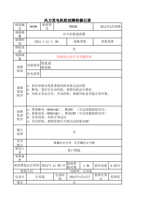 叶片回桨速度慢