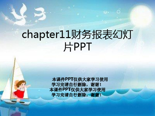 chapter11财务报表幻灯片PPT