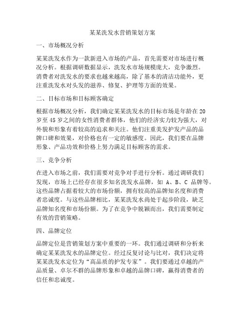 某某洗发水营销策划方案