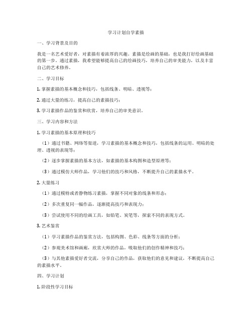 学习计划自学素描