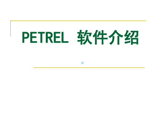 PETREL软件简介(上传到豆丁网)